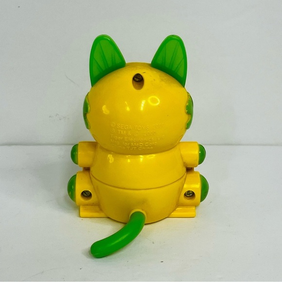 set meow chi robo chi cat yellow green ' mcdonalds 2000 happy meal toy robot - Picture 4 of 5